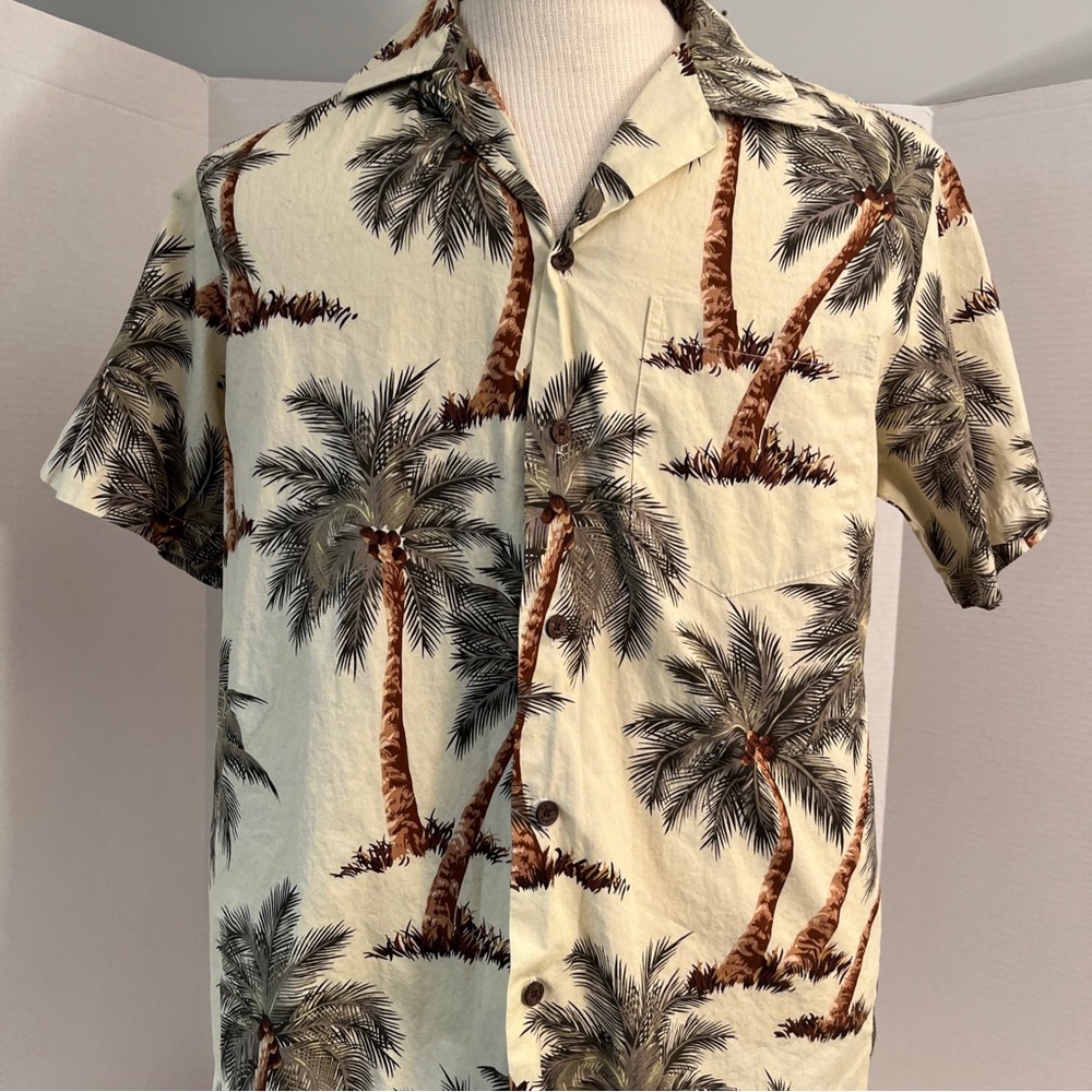 JRC 100% Cotton Mens Hawaiian Shirt Size Medium , Palm Trees.